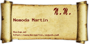 Nemoda Martin névjegykártya