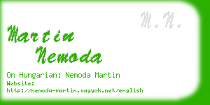 martin nemoda business card